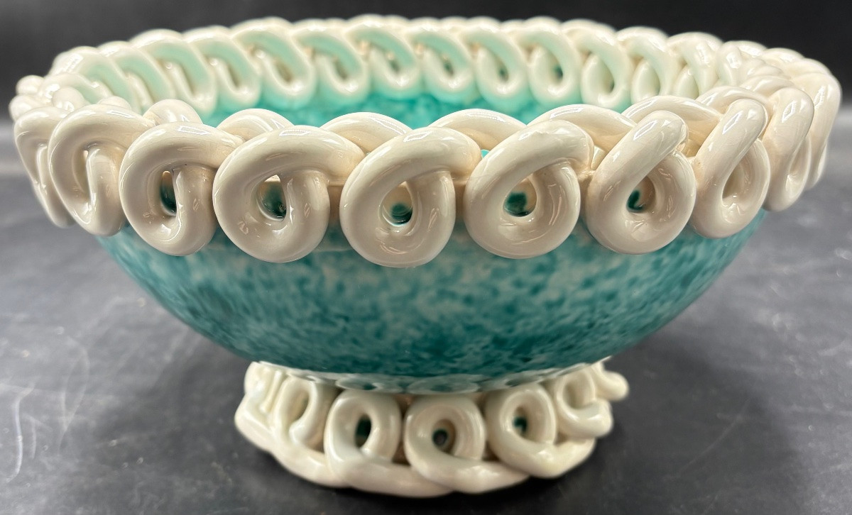 Glazed Ceramic Cup Of Saint Radegonde, Gustave Asch, 1960s-photo-3