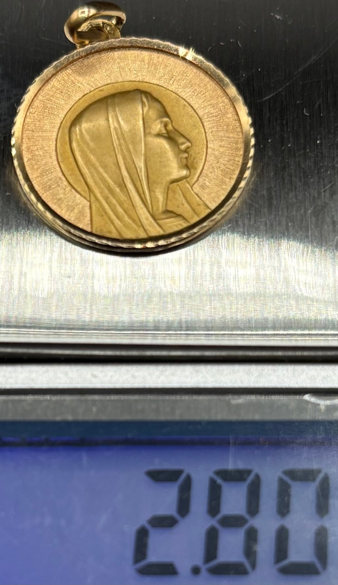 Médaille En Or 18 Carats Des Années 1930 Par Gaun-photo-6