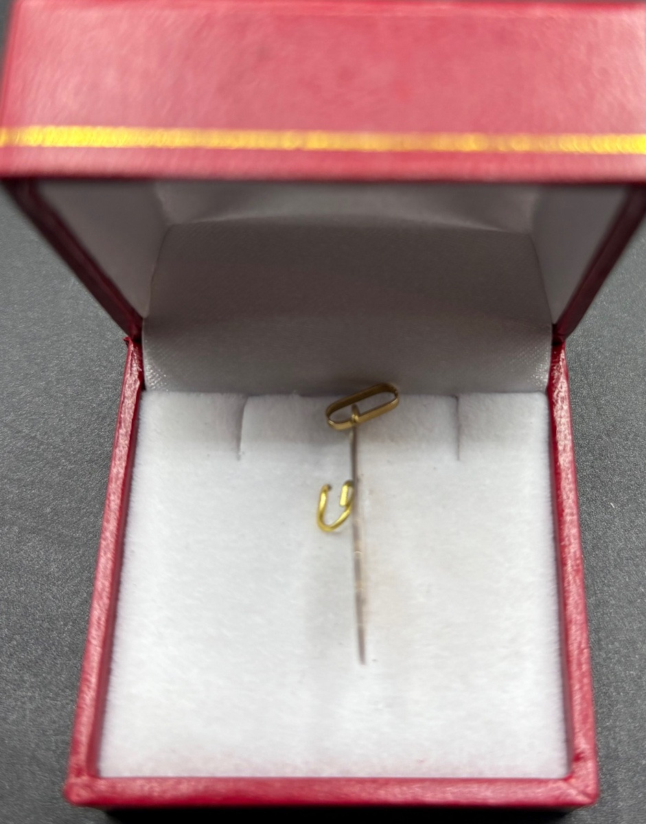 Médaille En Or Jaune Et Blanc Des Années 1930 Française -photo-3
