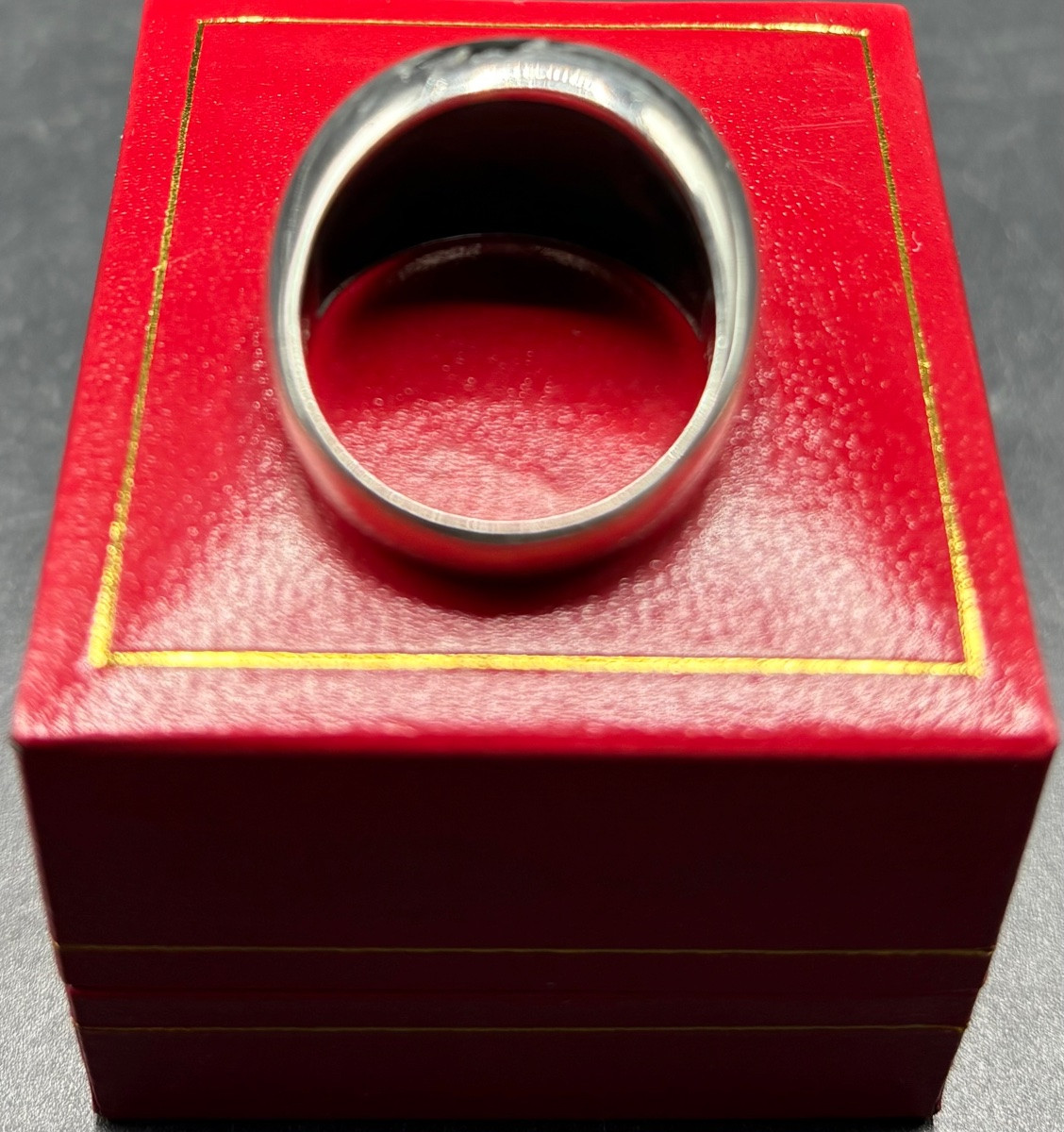 1980s French Solid Silver And Resin Ring -photo-3