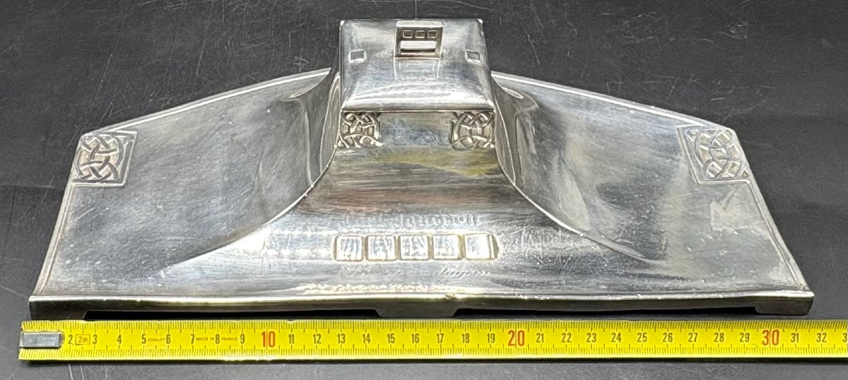 1910s Silver-plated Sessionist Inkwell By Wmf-photo-6