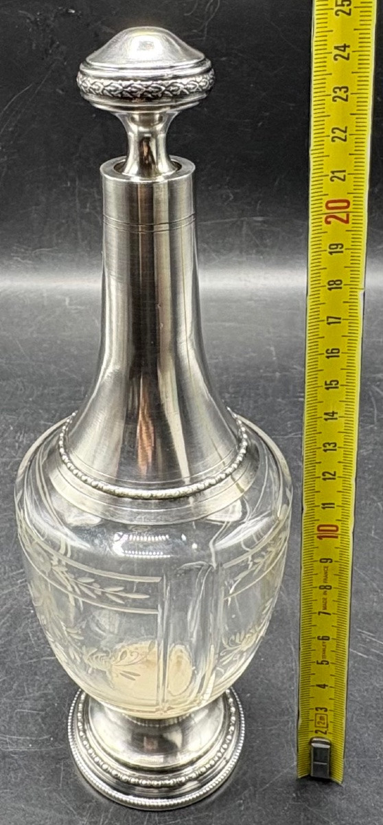 Carafe In Blown Crystal Engraved With Saint Louis And Tirbourg, Late 19th Century-photo-6