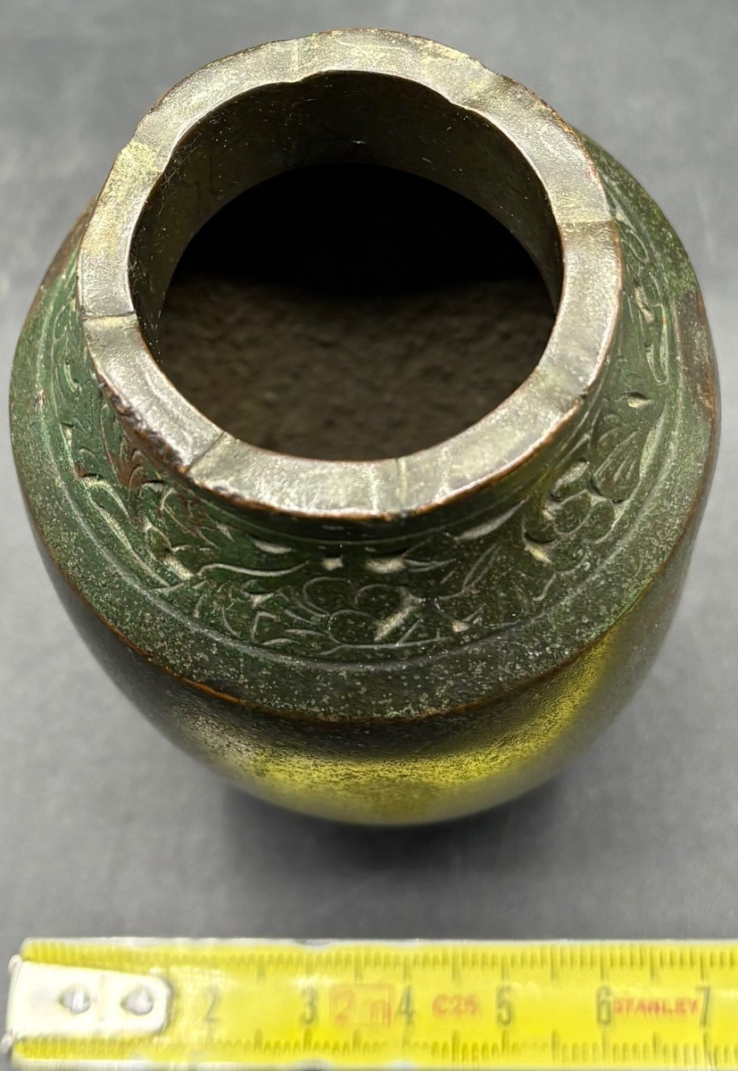 Small Patinated Bronze Vase By Christofle From The 1900s-photo-4