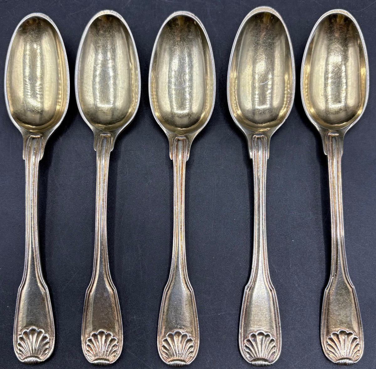 A Set Of Five 18th Century French Teaspoons…-photo-2