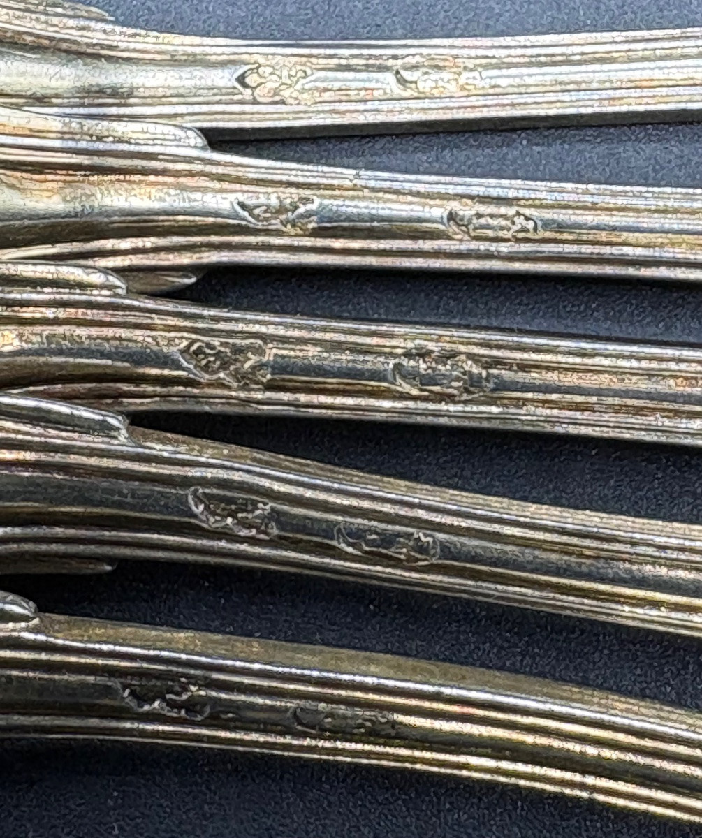 A Set Of Five 18th Century French Teaspoons…-photo-3