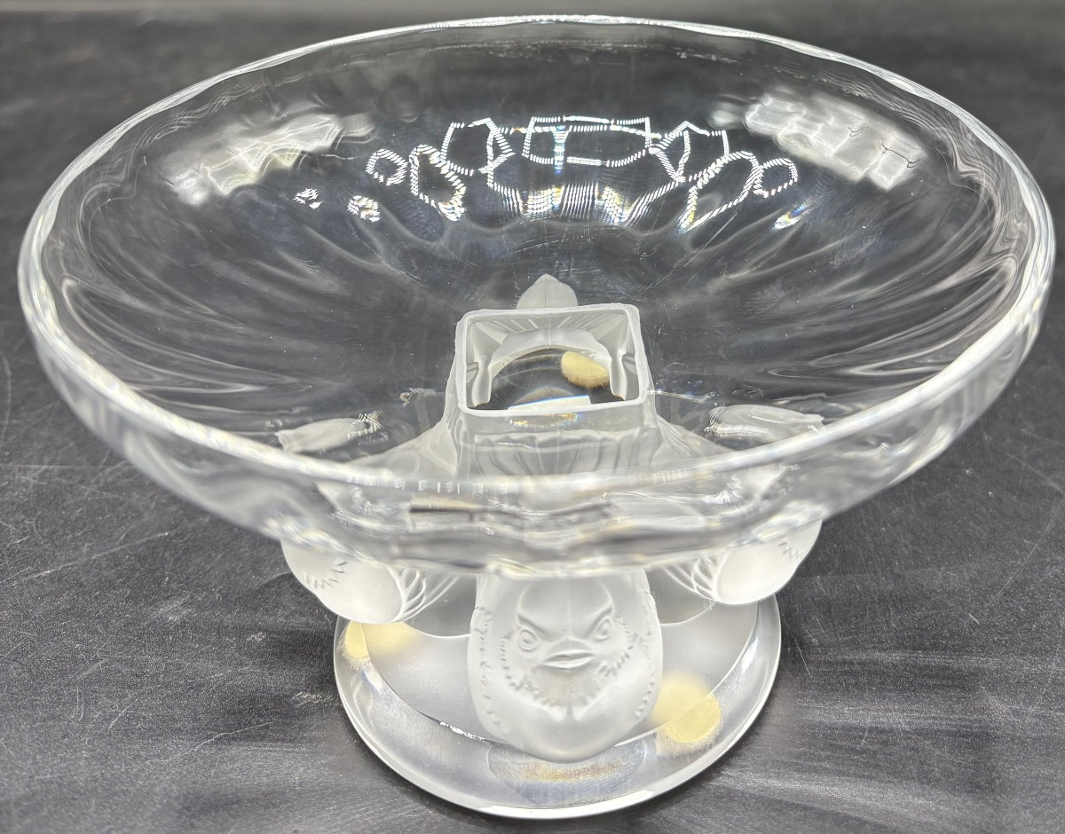 Small Blown Crystal Cup By Lalique From The 1970s-photo-3