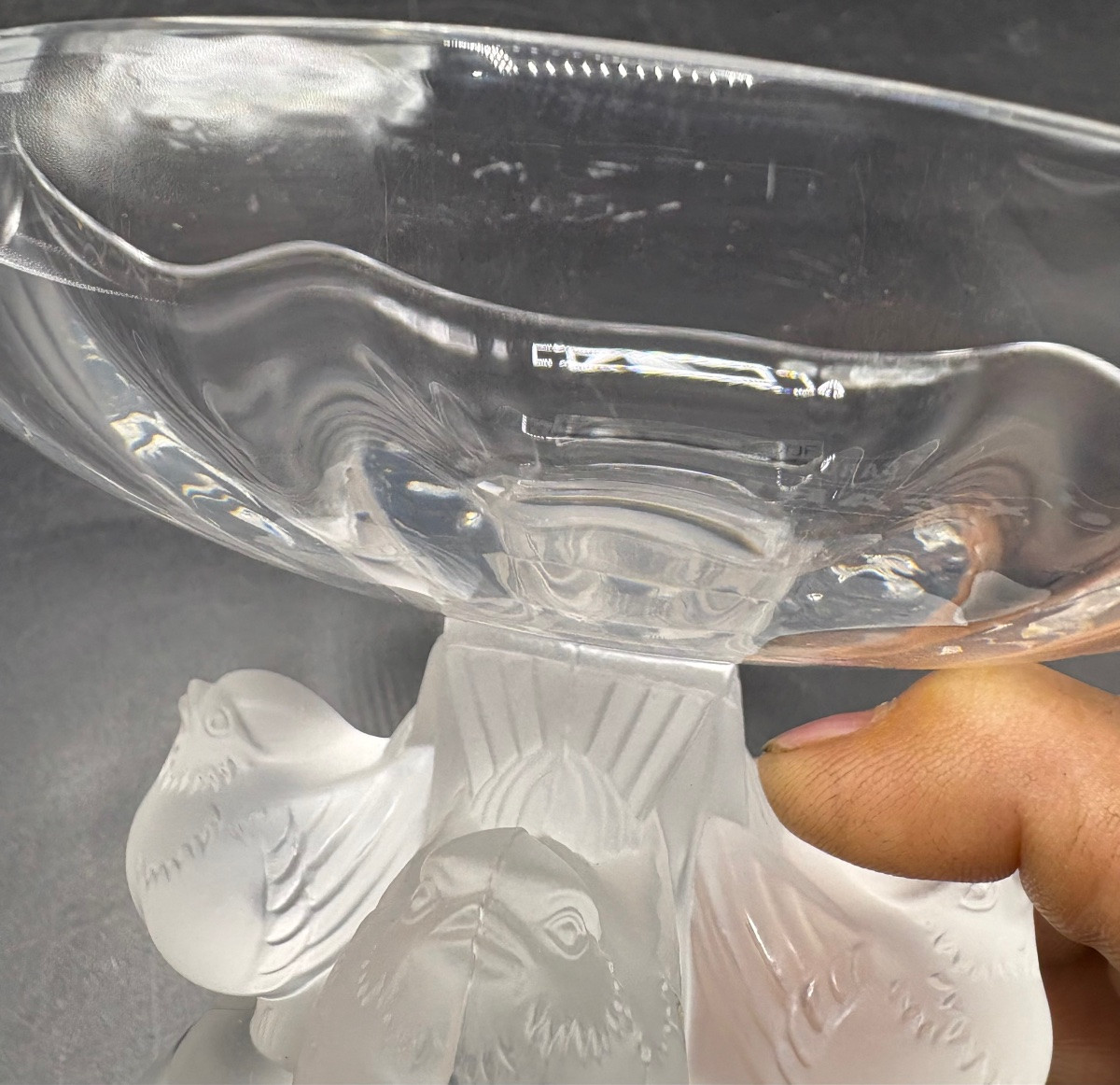 Small Blown Crystal Cup By Lalique From The 1970s-photo-1