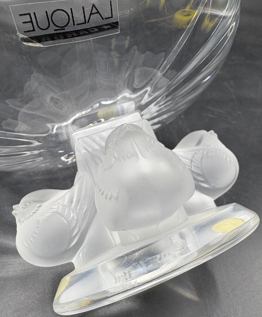 Small Blown Crystal Cup By Lalique From The 1970s-photo-2