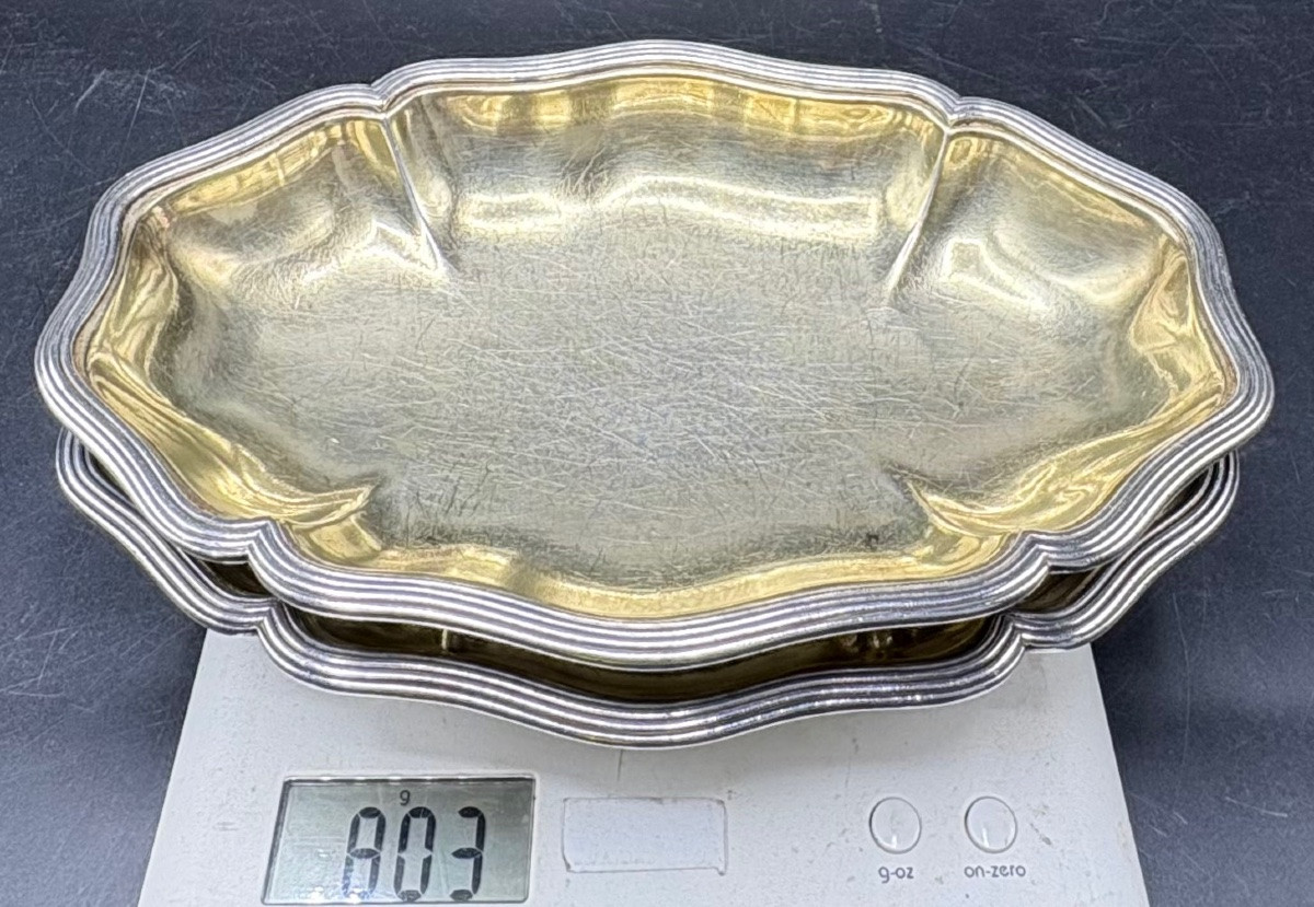A Pair Of Silver-plated And Gilt-gilt Metal Dishes From Christofle, 1900s-photo-8