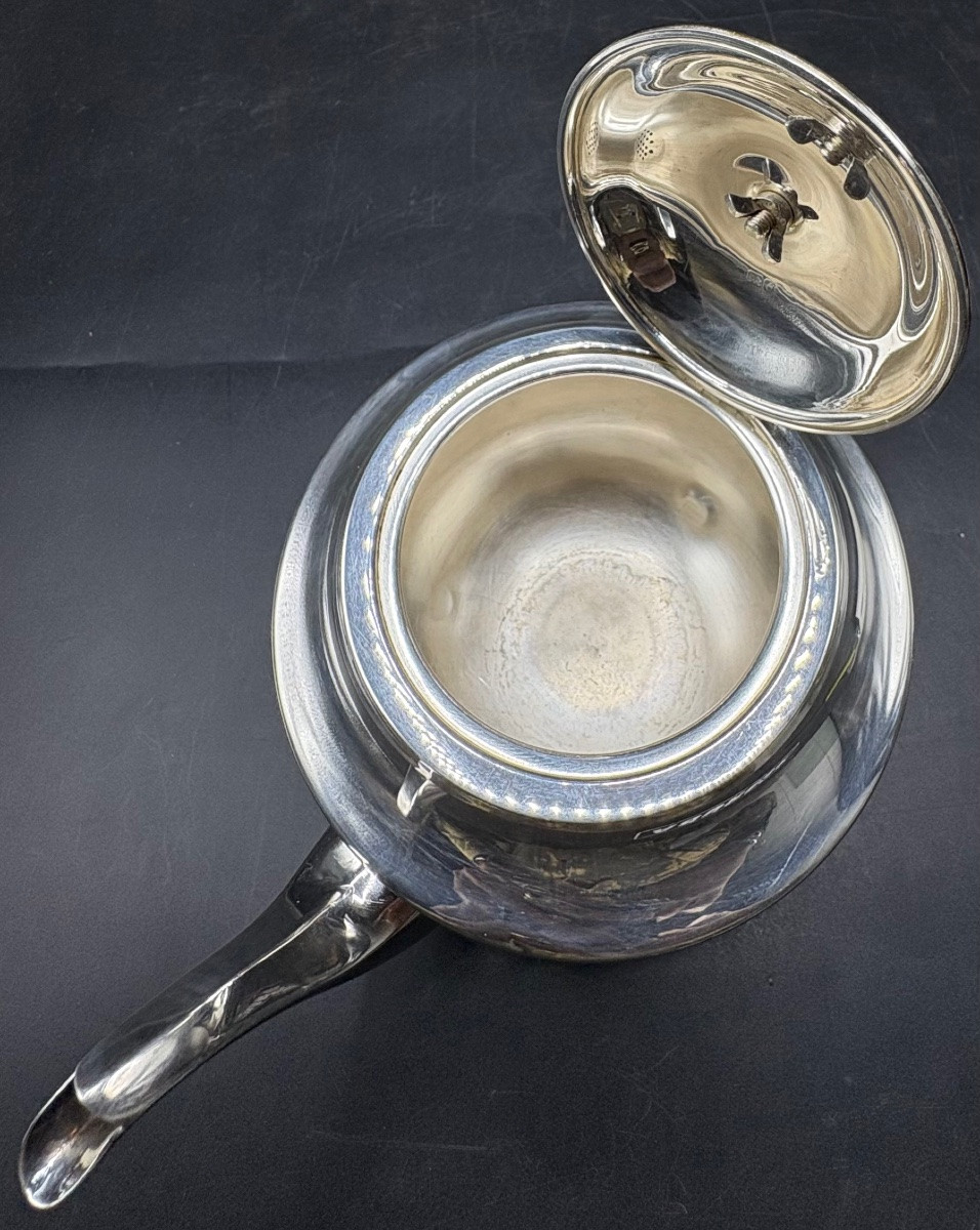 Small English 1914/15s Sterling Silver Teapot By Stewart Dawson-photo-2