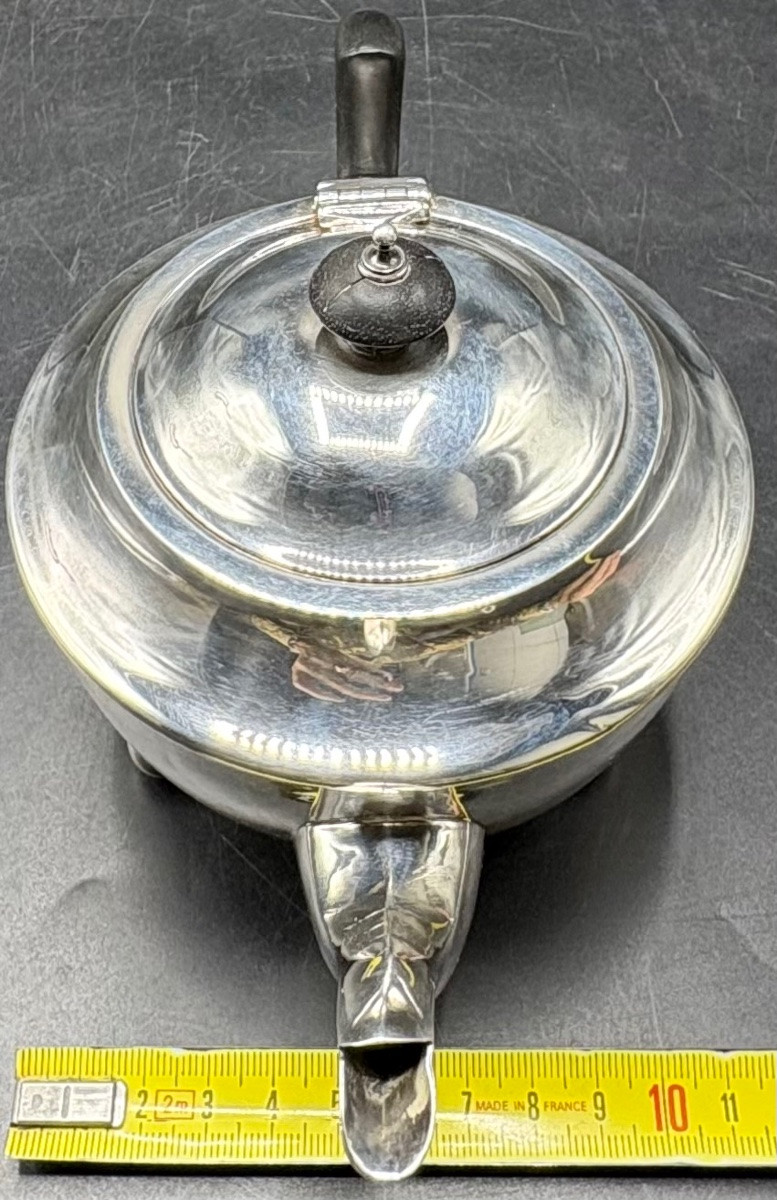 Small English 1914/15s Sterling Silver Teapot By Stewart Dawson-photo-7