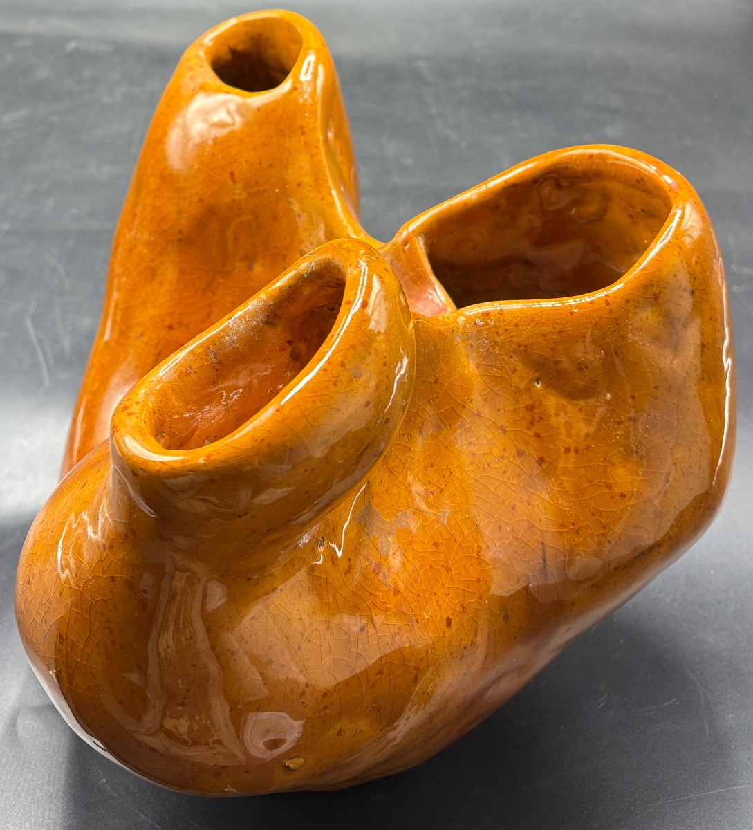 1940s/50s French Glazed Terracotta Vase -photo-2