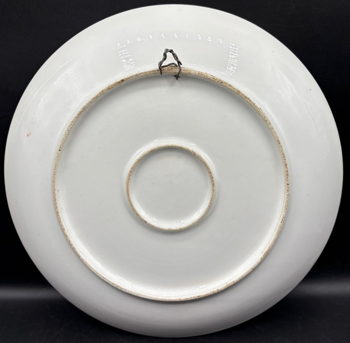 Large Decorative Plate In Painted Enamel Porcelain, Old Paris, Late 19th Century-photo-2