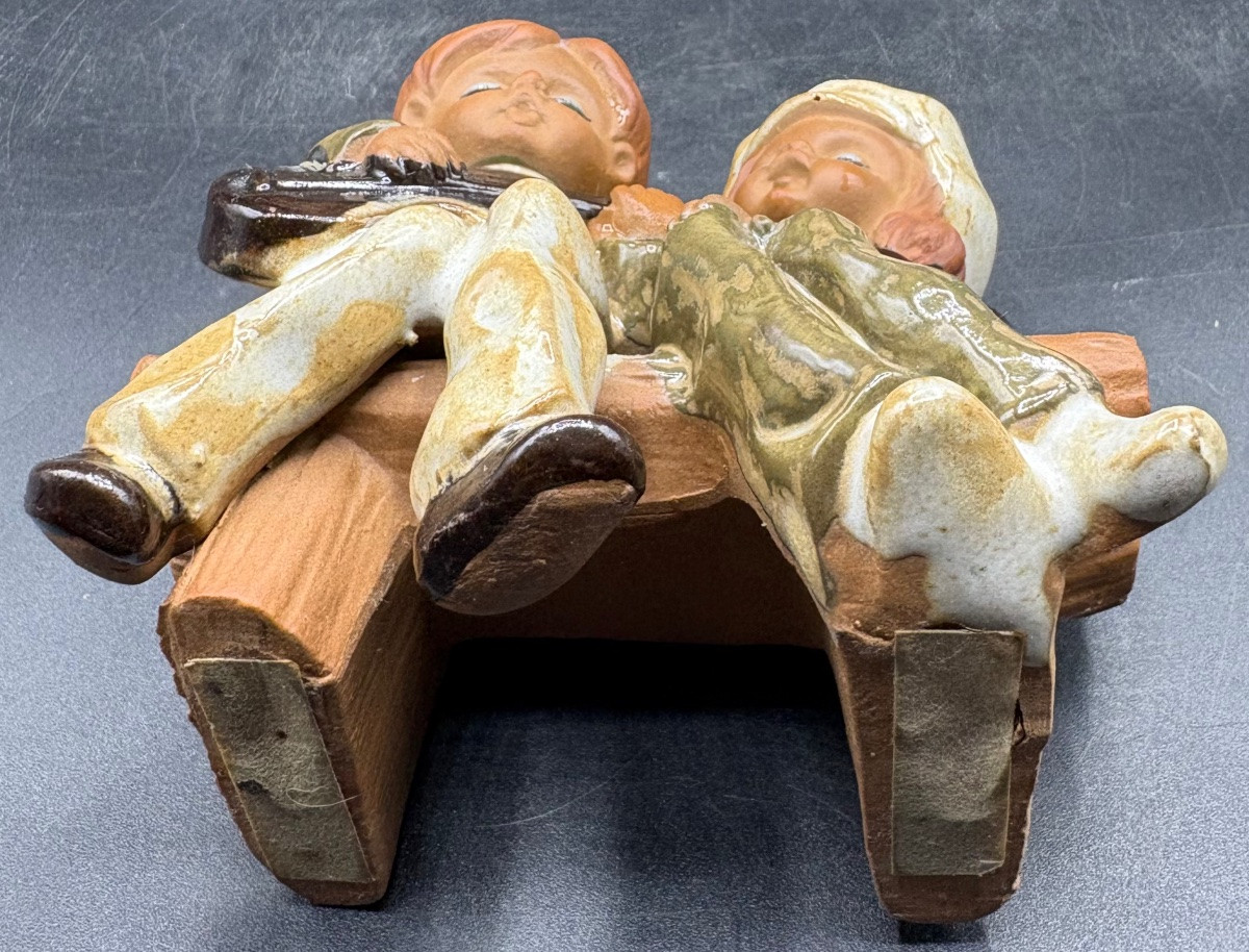 1960s Children's Subject In Glazed Terracotta From Japan-photo-3