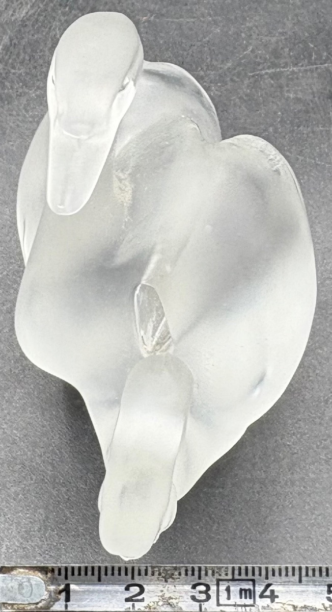 Subject: Couple Of Swans In Blown Crystal From The 1980s By Lalique France…-photo-6