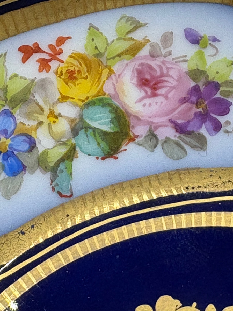 Litron Cup In Enameled Porcelain Painted In Colors And Gold Old Paris 19th Century-photo-3
