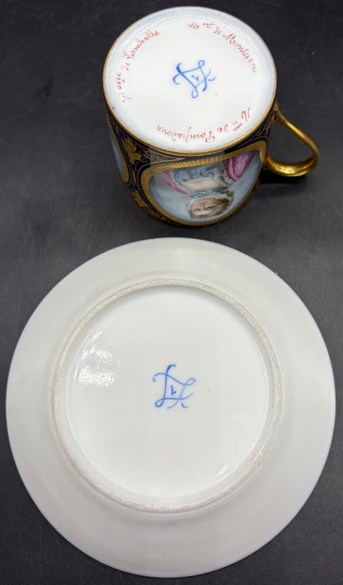 Litron Cup In Enameled Porcelain Painted In Colors And Gold Old Paris 19th Century-photo-4