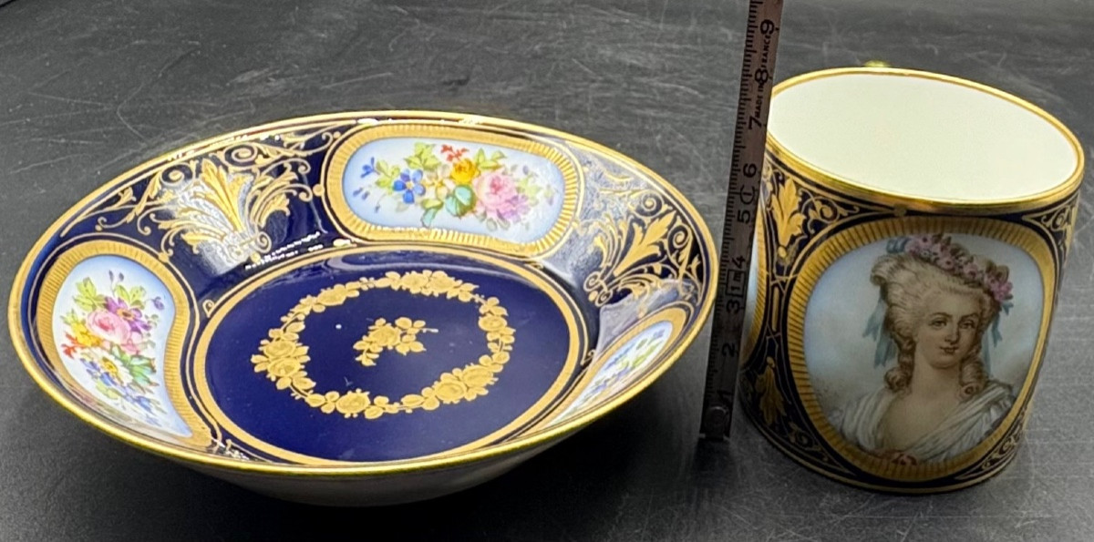 Litron Cup In Enameled Porcelain Painted In Colors And Gold Old Paris 19th Century-photo-7