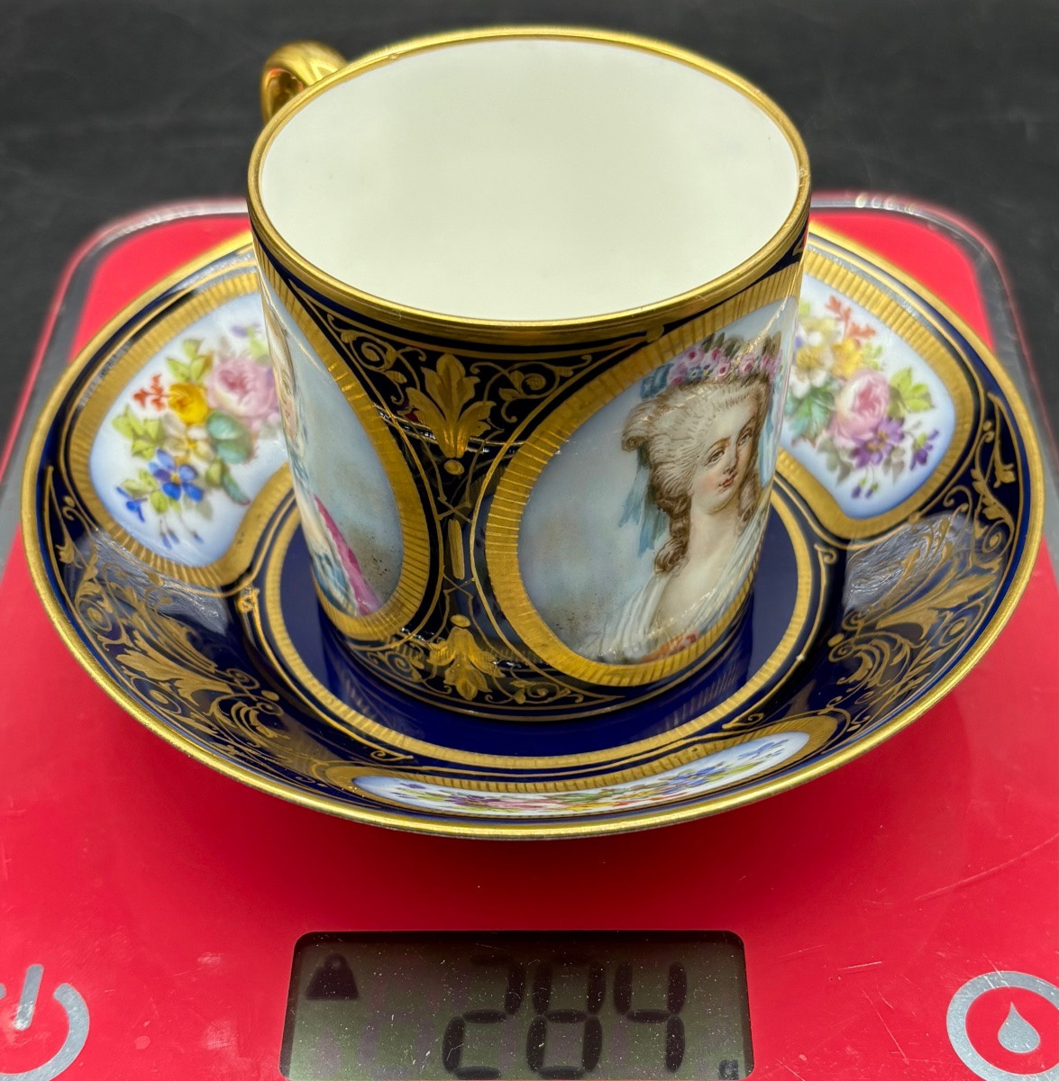 Litron Cup In Enameled Porcelain Painted In Colors And Gold Old Paris 19th Century-photo-8