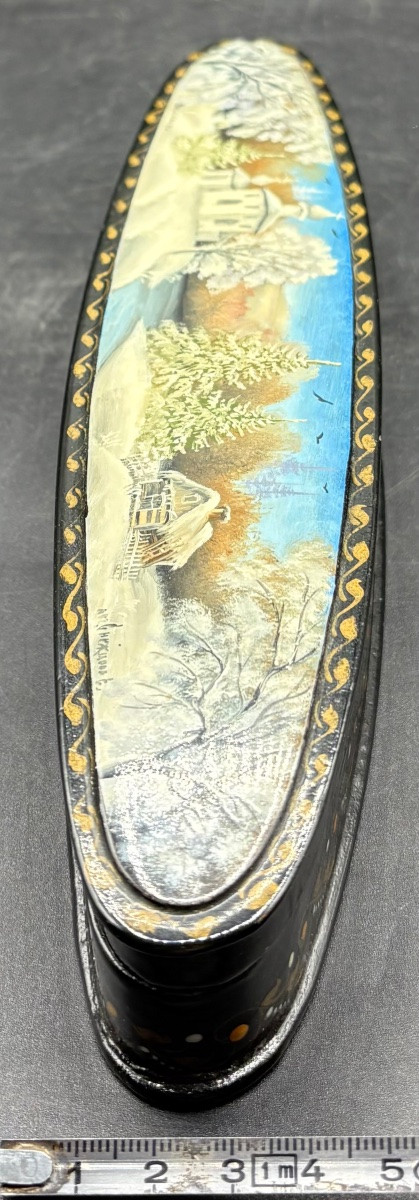 Carved, Lacquered And Enamelled Wooden Box, Russia Circa 1930/40 By Ghexiruôn-photo-7