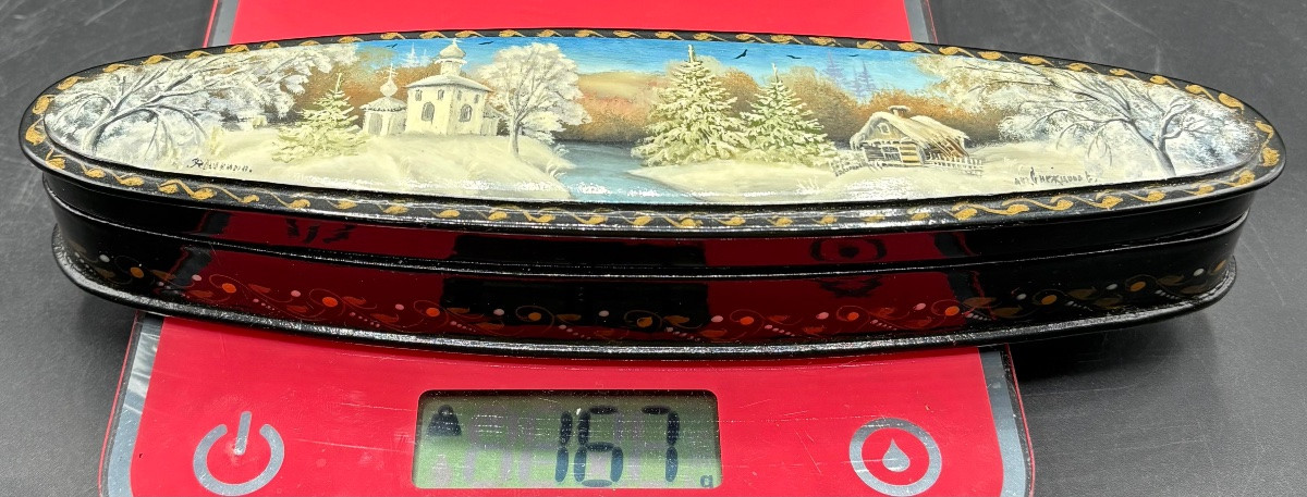 Carved, Lacquered And Enamelled Wooden Box, Russia Circa 1930/40 By Ghexiruôn-photo-8