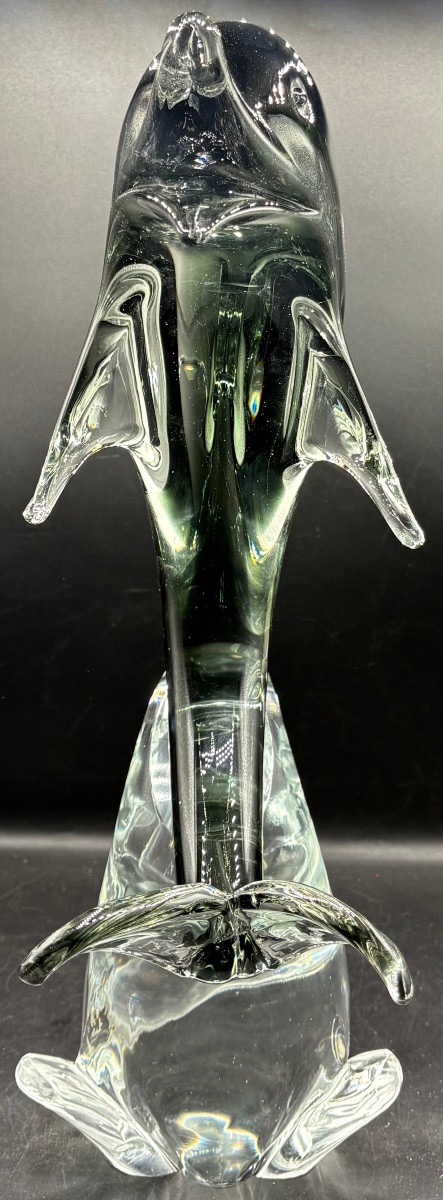 SUJET IMPORTANT EN VERRE SOUFFLÉ TRAVAILLÉ À CHAUD PAR SEGUSO  - MURANO DES ANNÉES 1980-photo-2