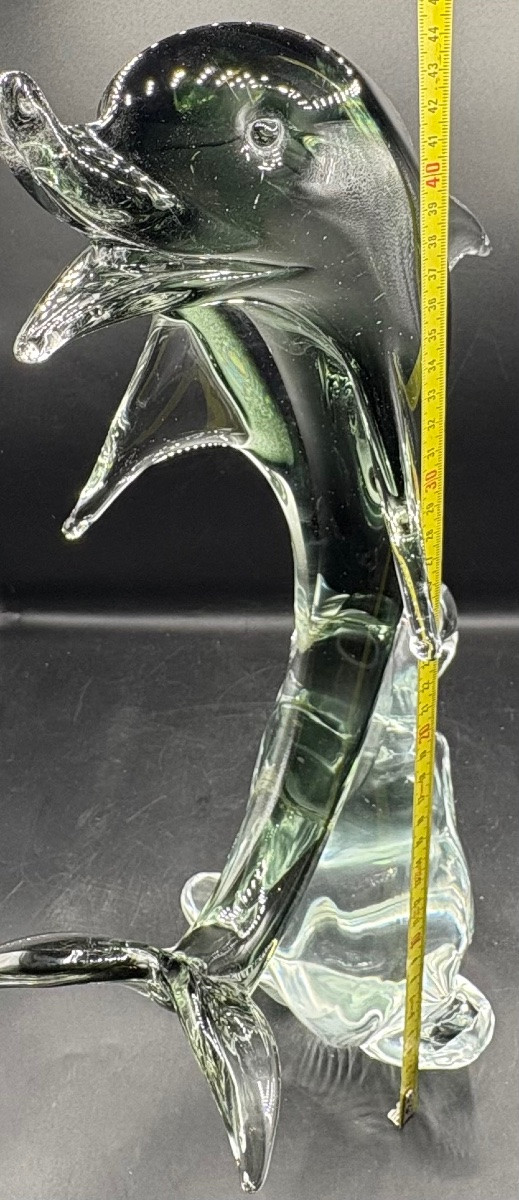 SUJET IMPORTANT EN VERRE SOUFFLÉ TRAVAILLÉ À CHAUD PAR SEGUSO  - MURANO DES ANNÉES 1980-photo-5