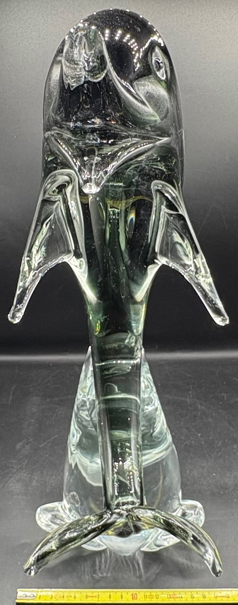 SUJET IMPORTANT EN VERRE SOUFFLÉ TRAVAILLÉ À CHAUD PAR SEGUSO  - MURANO DES ANNÉES 1980-photo-7