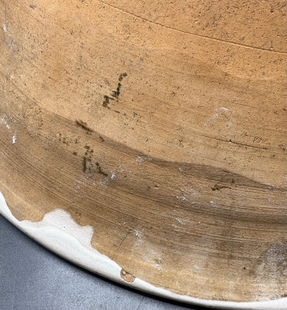 Large Bowl In Enameled And Painted Terracotta, 18th Century, Spanish-photo-3