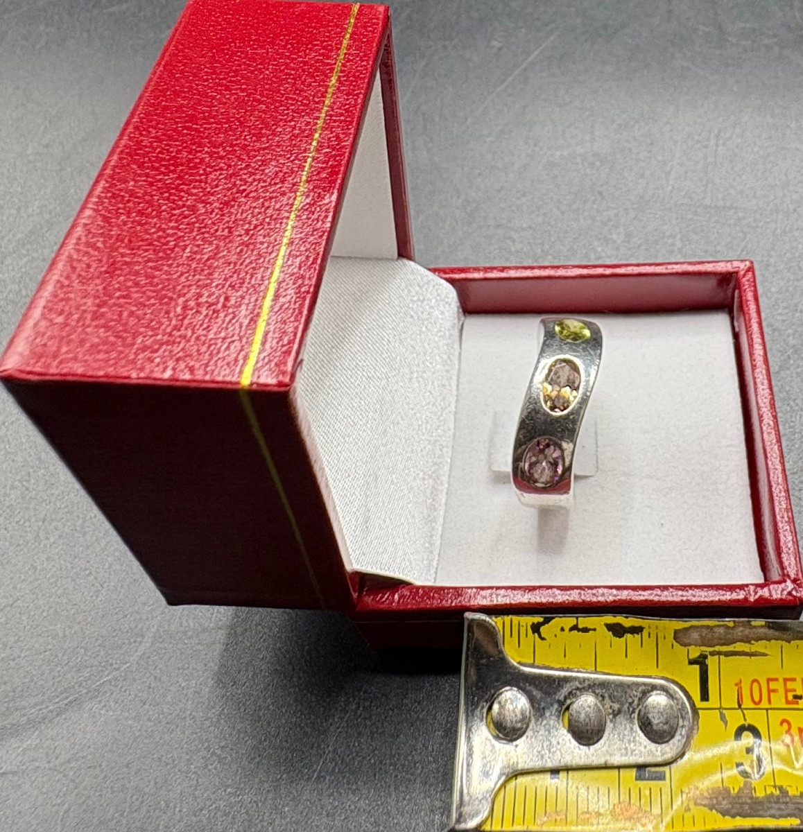French Solid Silver And Zirconium Oxide Ring Circa 1980-photo-5