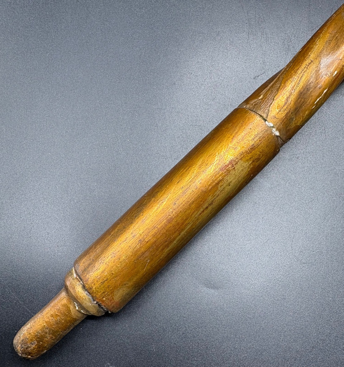 BÂTON DE PROCESSION EN BOIS SCULPTÉ DORÉ FIN XVIIIÈME DÉBUT XIXÈME FRANÇAIS -photo-2
