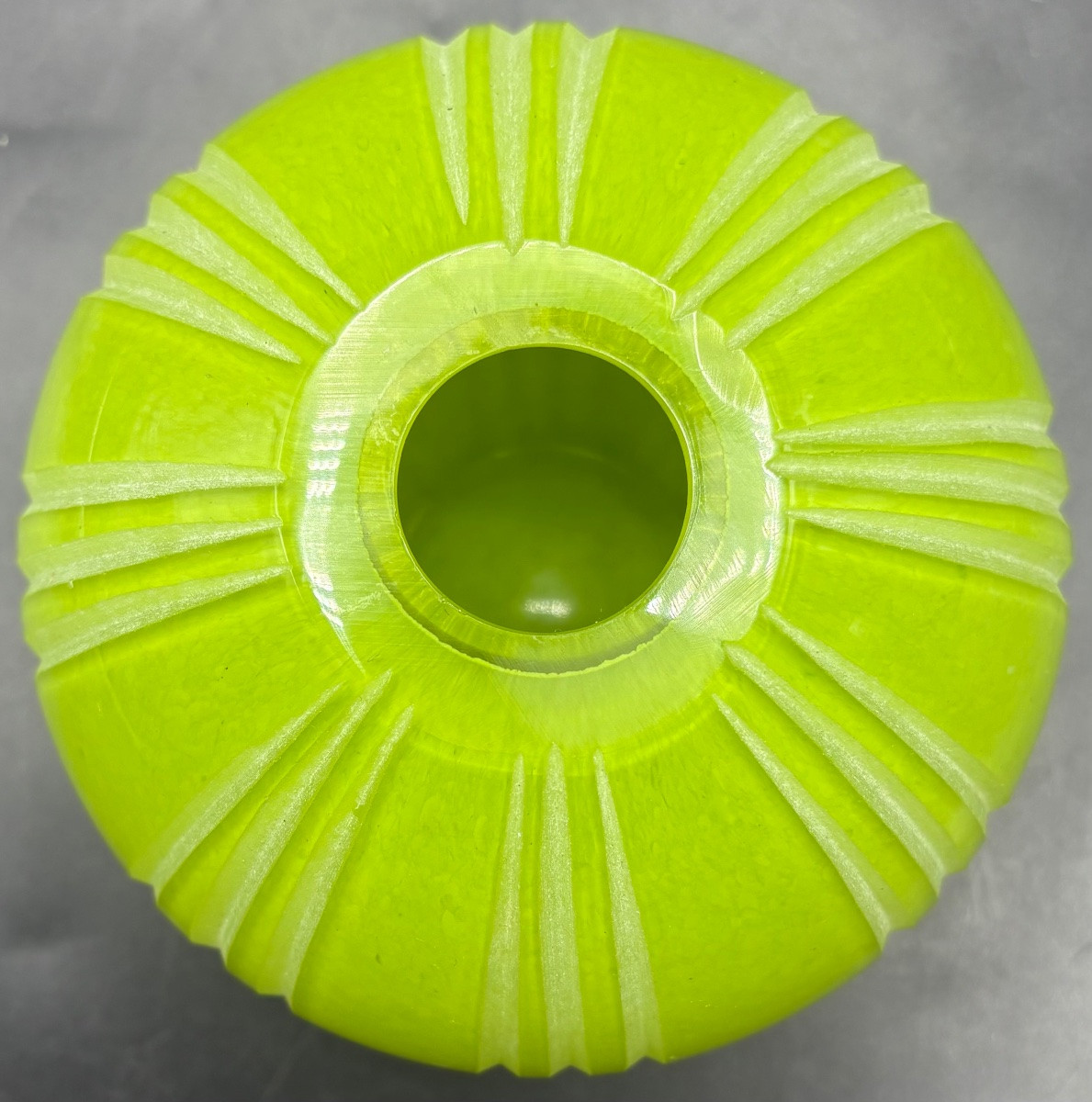 1930s French Multi-layered Glass Ball Vase-photo-1
