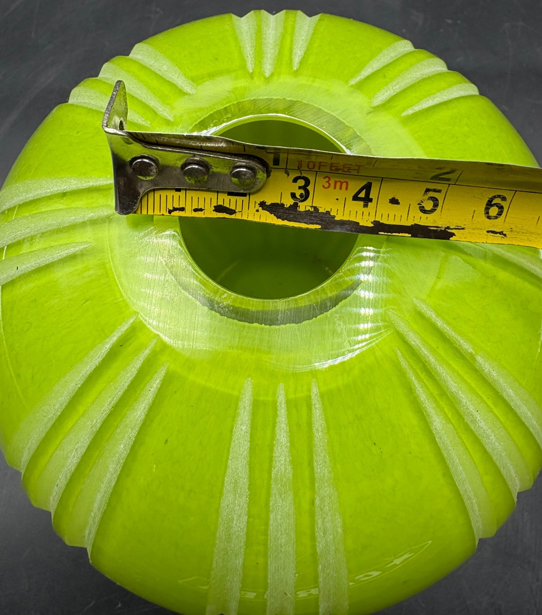 1930s French Multi-layered Glass Ball Vase-photo-6