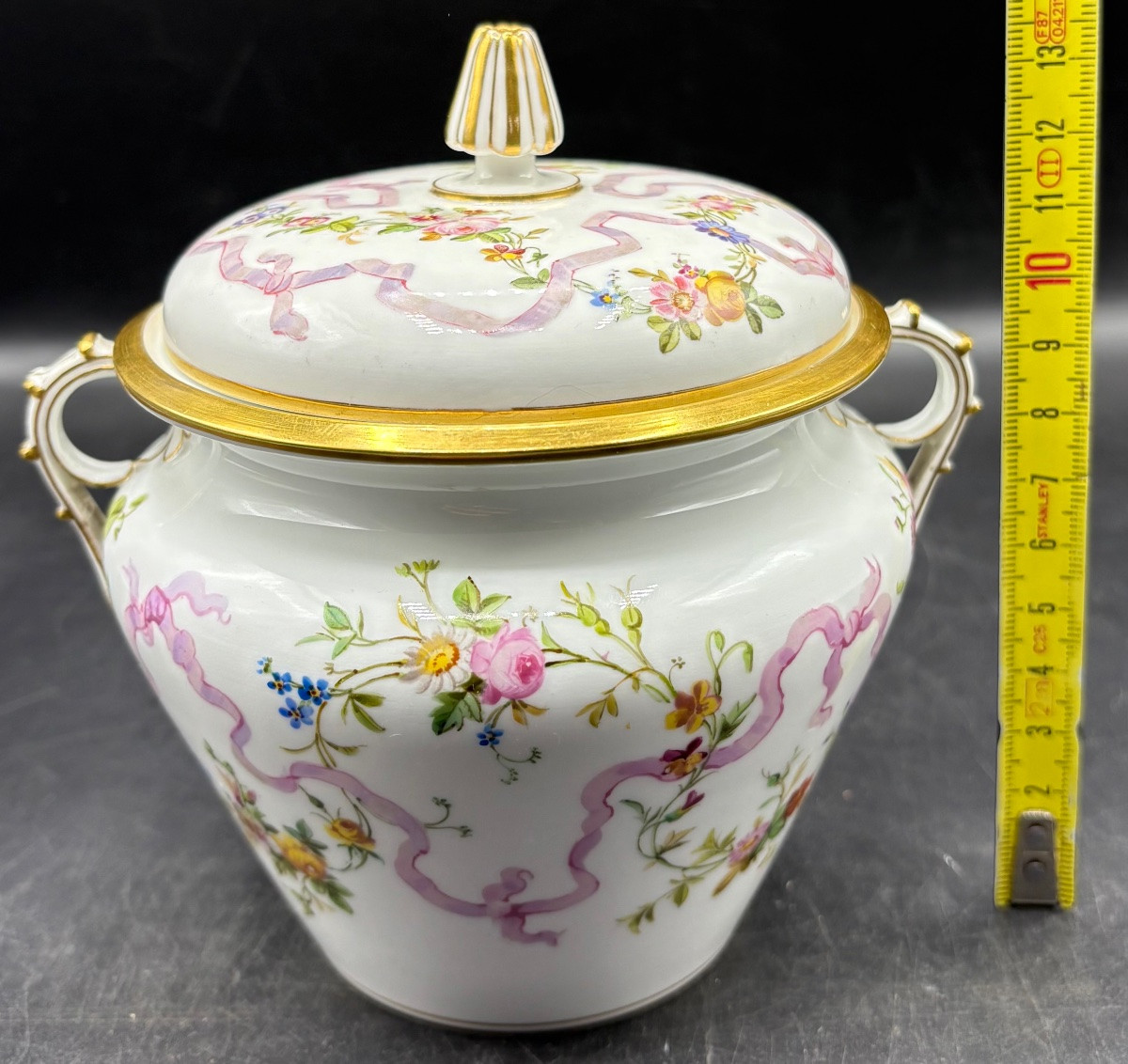 Sugar Bowl In Painted And Gilt Enamel Porcelain From The 1834s, Sèvres-photo-6