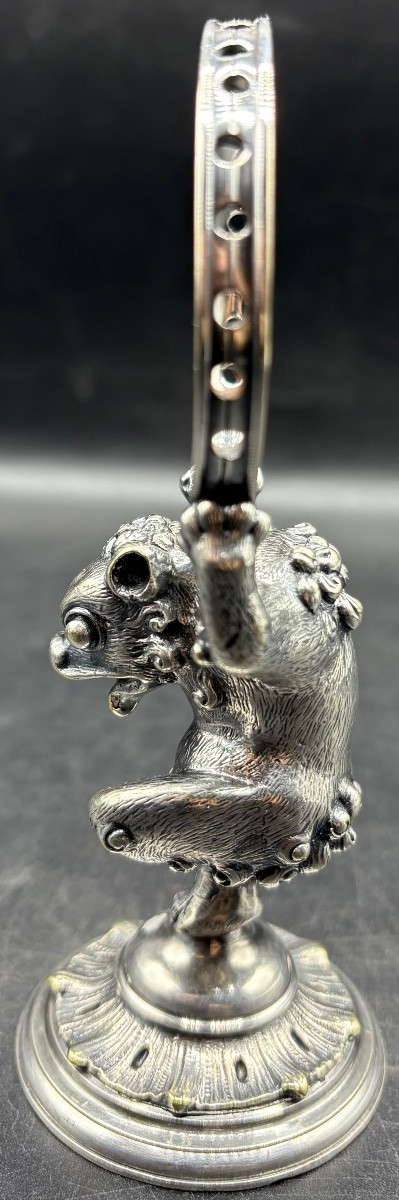 Silver-plated Bronze Toothpick Holder From Christofle Circa 1880-photo-2