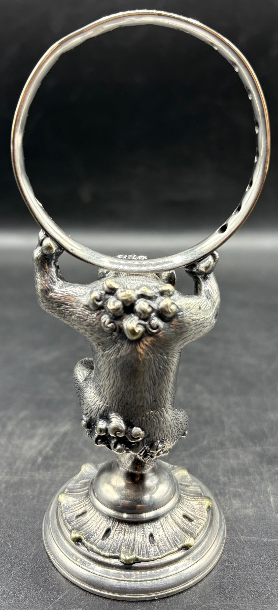 Silver-plated Bronze Toothpick Holder From Christofle Circa 1880-photo-3