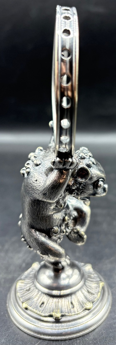 Silver-plated Bronze Toothpick Holder From Christofle Circa 1880-photo-4