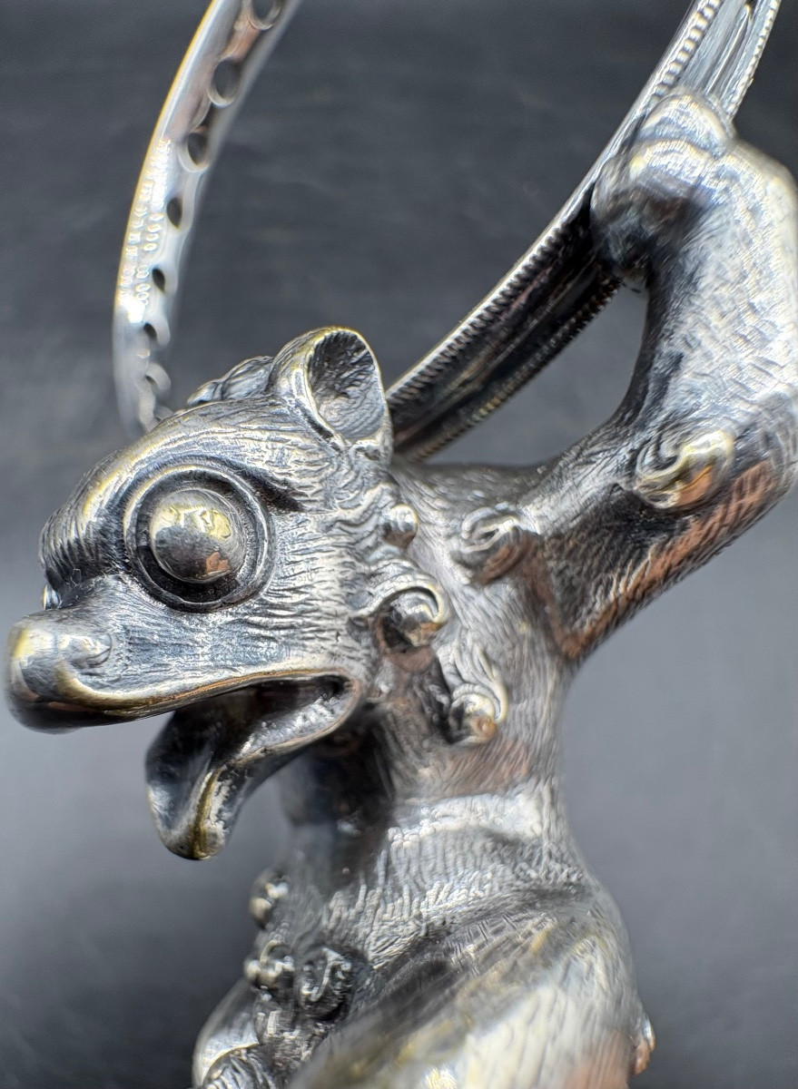 Silver-plated Bronze Toothpick Holder From Christofle Circa 1880-photo-1