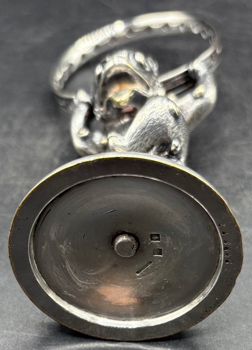 Silver-plated Bronze Toothpick Holder From Christofle Circa 1880-photo-3