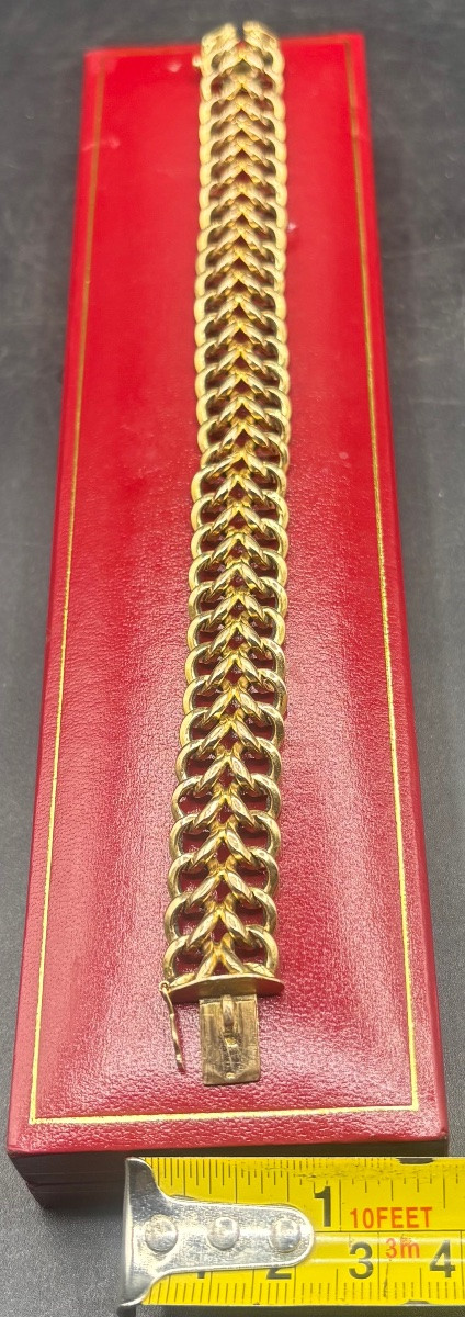 BRACELET EN OR 18 CARATS DES ANNÉES 1960/70 FRANÇAIS -photo-7