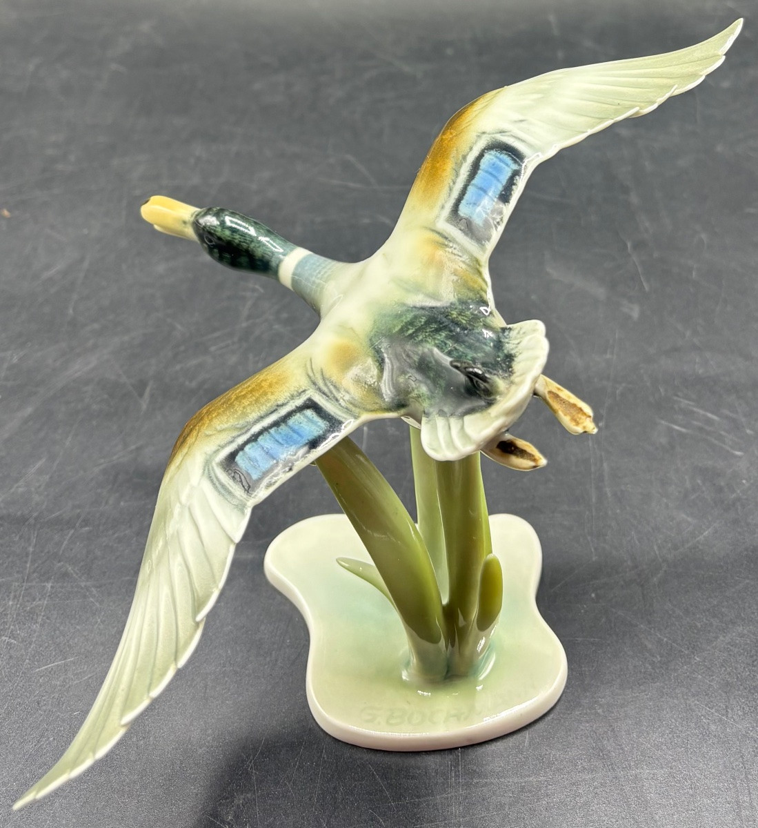 1920s Glazed Porcelain Duck By G. Bochmann-photo-3