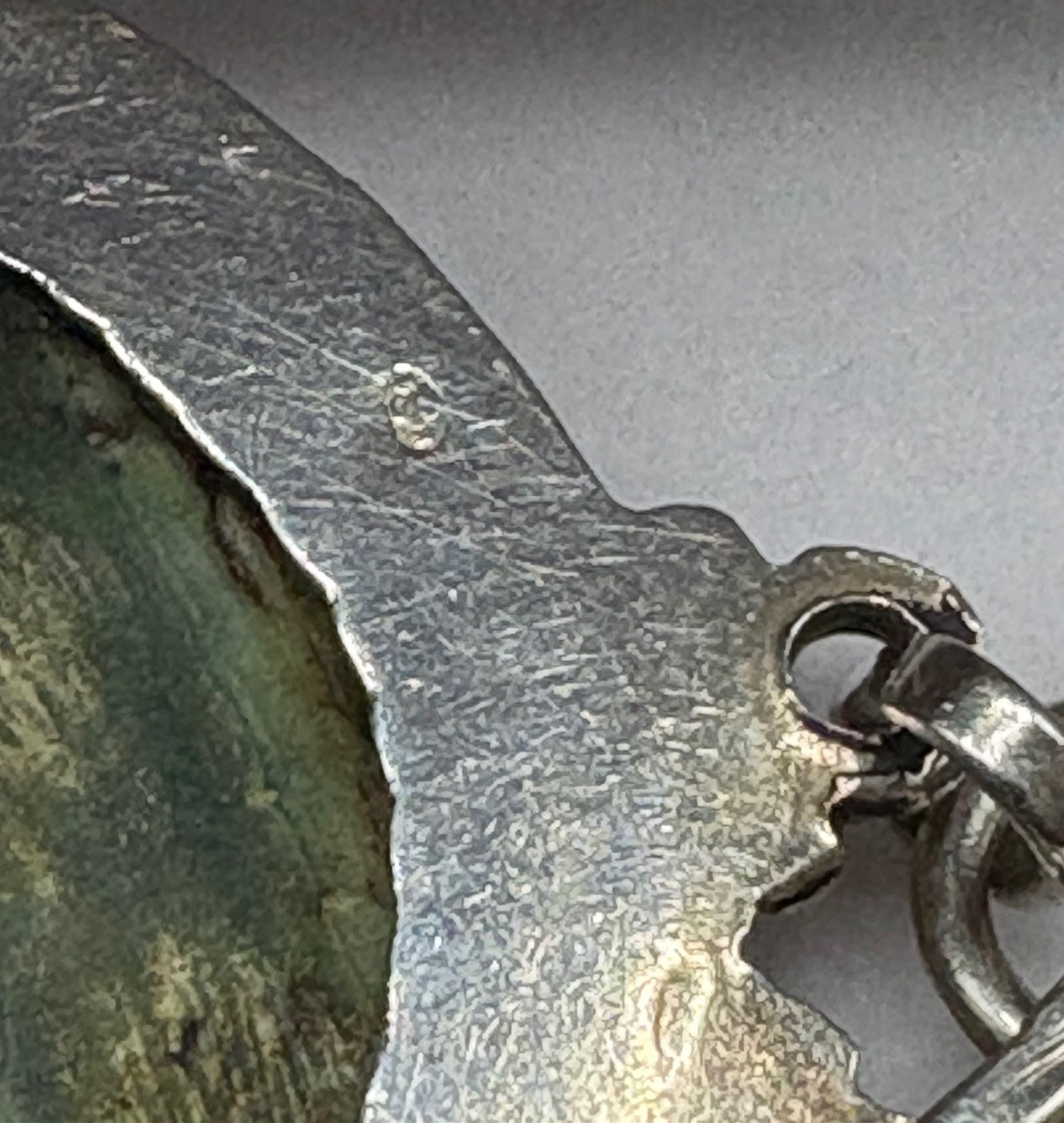 BRACELET EN ARGENT MASSIF ET NACRE DES ANNÉES 1960/70 FRANÇAIS -photo-3