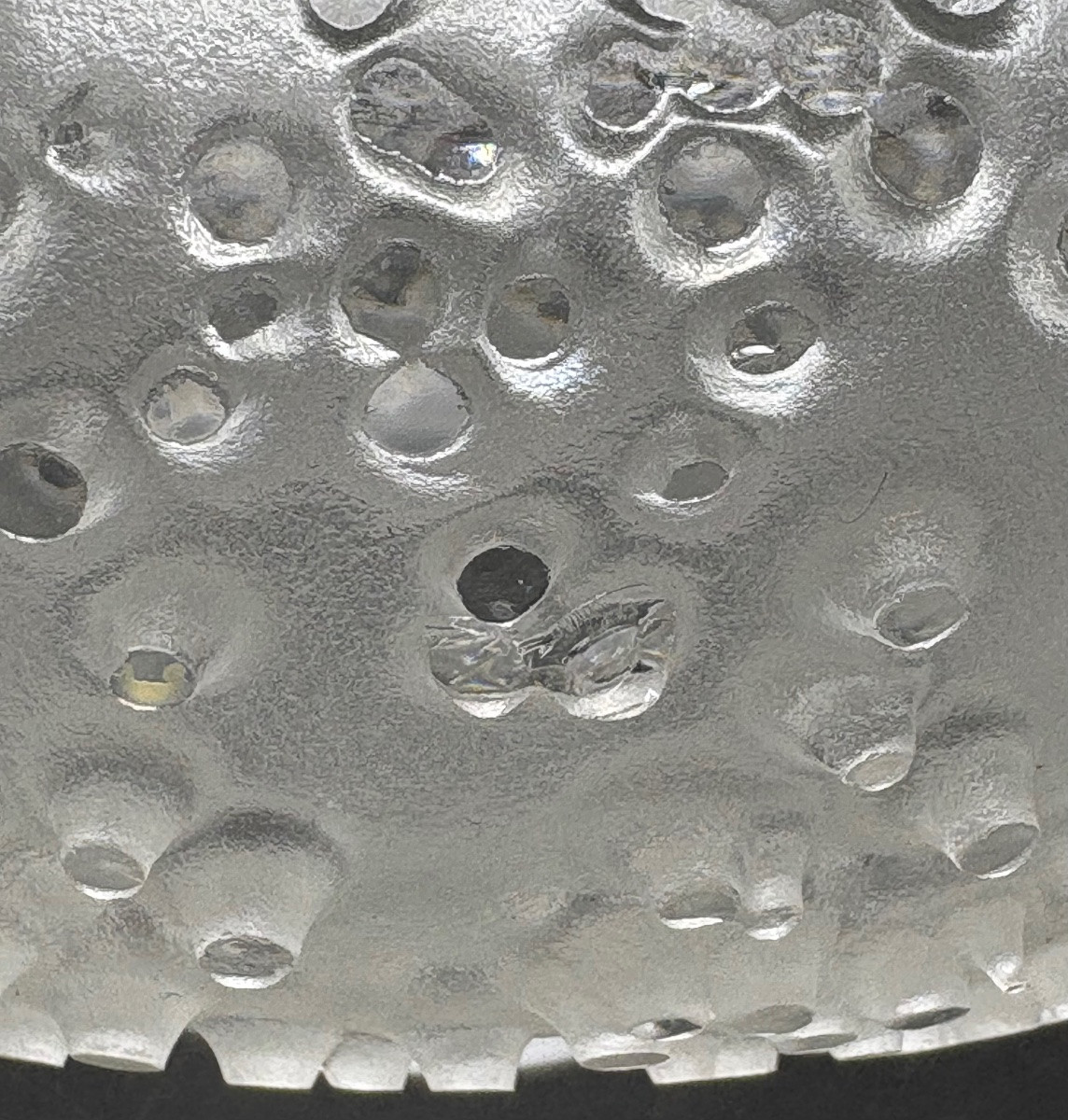 1970s Acid-etched Blown Crystal Vase By Peill & Putzler -photo-1