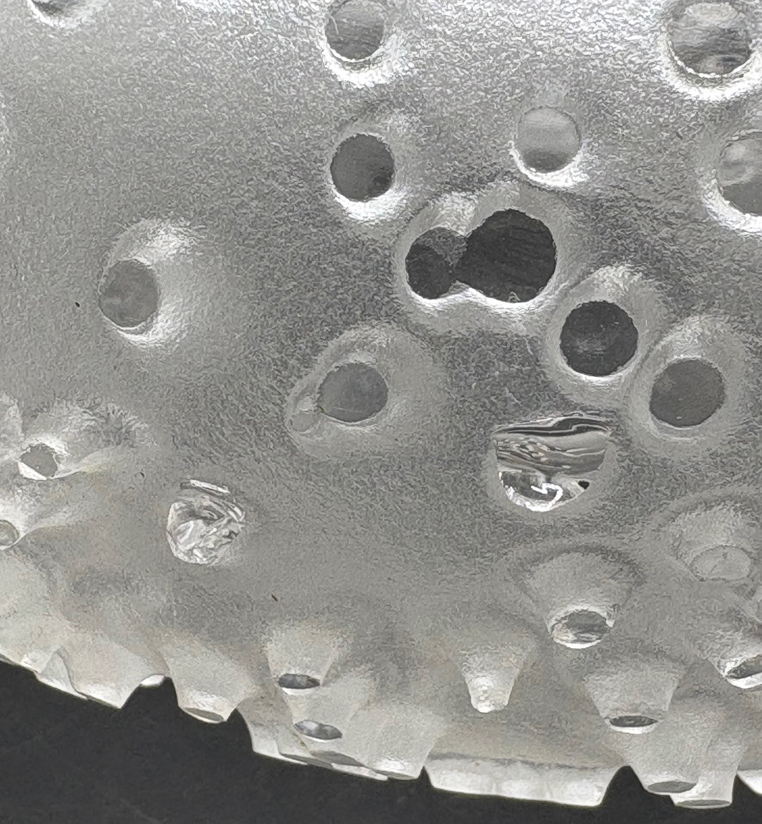 1970s Acid-etched Blown Crystal Vase By Peill & Putzler -photo-2