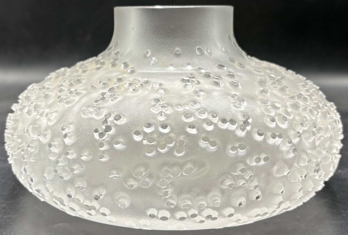 1970s Acid-etched Blown Crystal Vase By Peill & Putzler 
