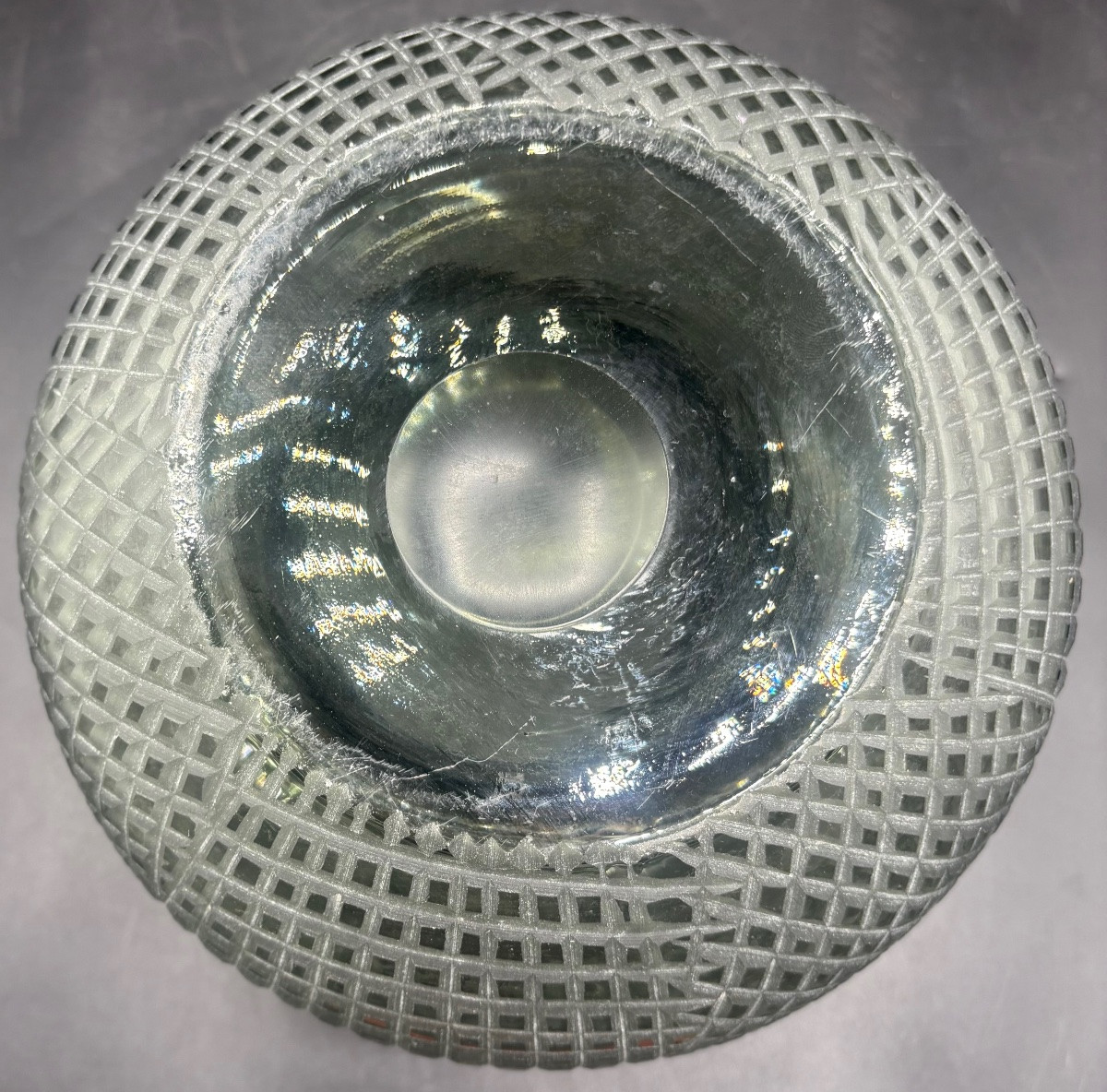 1960s/70s European Cut Molded Blown Glass Vase -photo-2