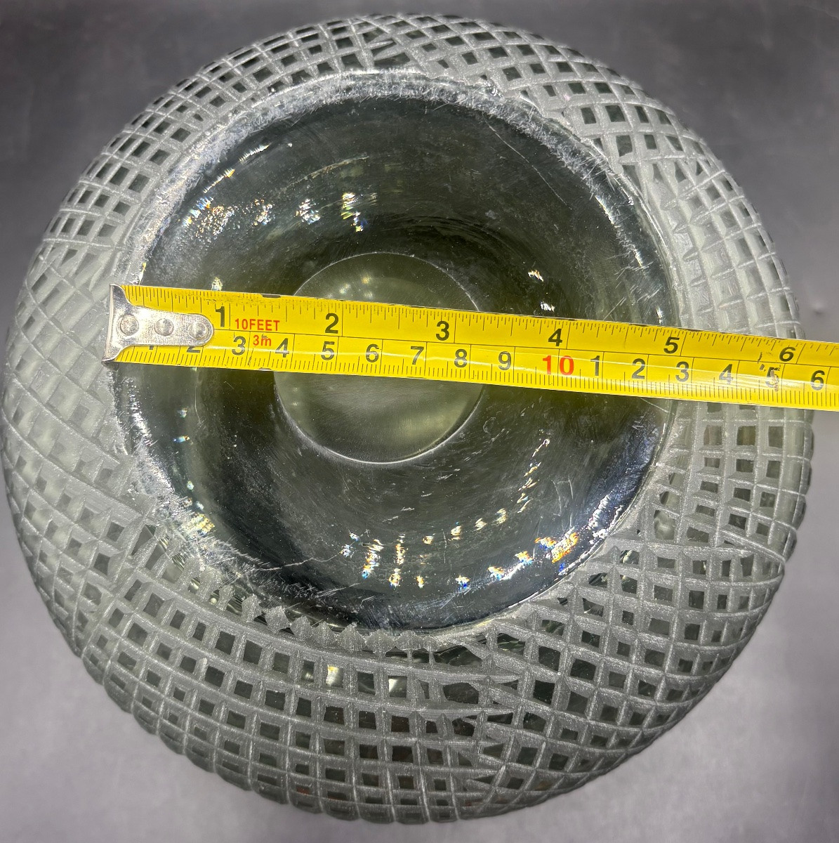 1960s/70s European Cut Molded Blown Glass Vase -photo-6