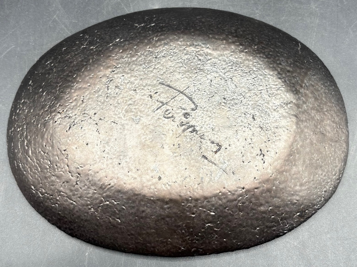 1950s/60s Coloured Glazed Stoneware Bowl Signed By Pérignem-photo-4