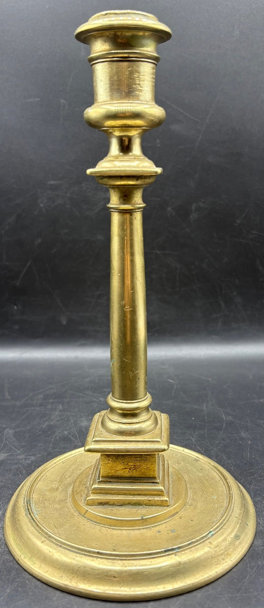 BOUGEOIR EN BRONZE FONDU DES ANNÉES 1580 DU BERRY FRANCE-photo-2