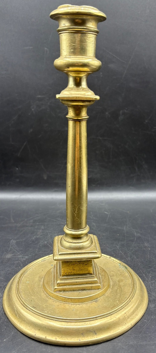 BOUGEOIR EN BRONZE FONDU DES ANNÉES 1580 DU BERRY FRANCE-photo-4